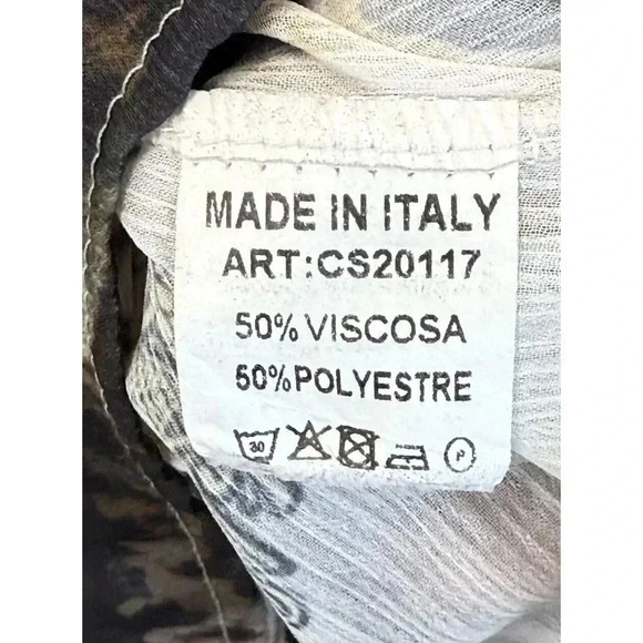 Gigi Moda Women's XL Multicolor Floral Animal Print Button Lightweight Sheer Top - Picture 4 of 8